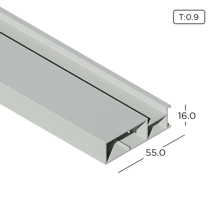 Aluminium Extrusion AM Kitchen Cabinet/ Wardrobe Carcass Front Profile (Single Side Adjustable Shelf)Thickness 0.90mm AM1001-C ALUCLASS - ALUCLASS MY