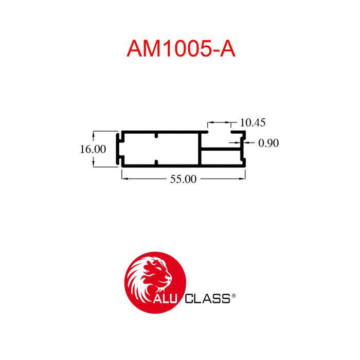 Aluminium Extrusion AM Kitchen Cabinet/ Wardrobe Carcass Profile Thickness 0.90mm AM1005-A ALUCLASS - ALUCLASS MY