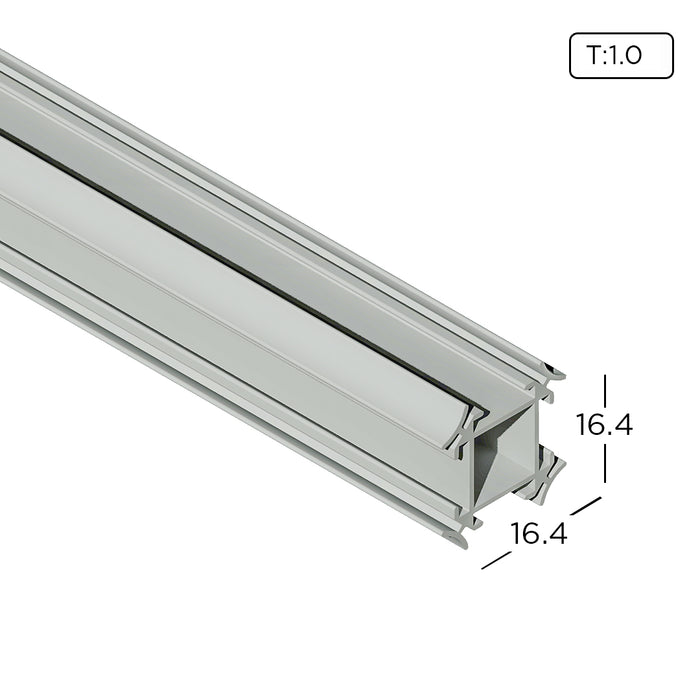 Aluminium Extrusion AM Kitchen Cabinet/ Wardrobe Four Way Joint Carcass Profile Thickness 1.00mm AM1009 ALUCLASS - ALUCLASS MY