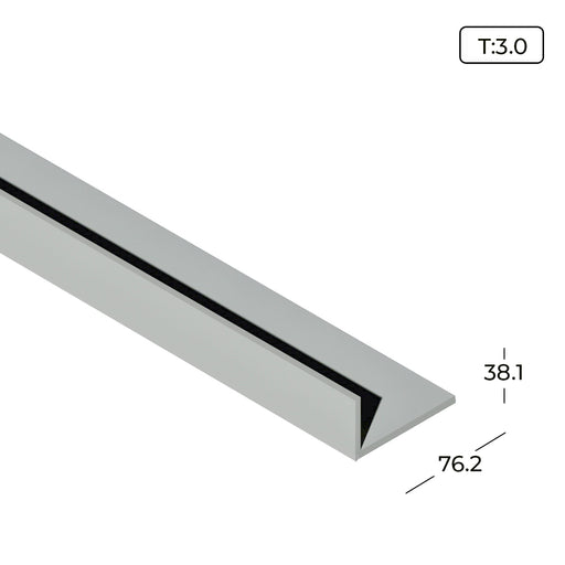 1.5" x 3" Aluminium Unequal Angle AN1224 Aluminium Extrusion Profiles ALUCLASS - ALUCLASS MY