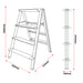 Alumaster 150kg rated Double Side Home Ladder AL-HL-4S/PF/ AL-HL-4S/WG ALUCLASS Matte Black/ Wood Finish - ALUCLASS MY