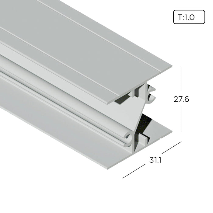 Aluminium Extrusion Air-Con Grill Profile Thickness 1.00mm AG1005 ALUCLASS - ALUCLASS MY