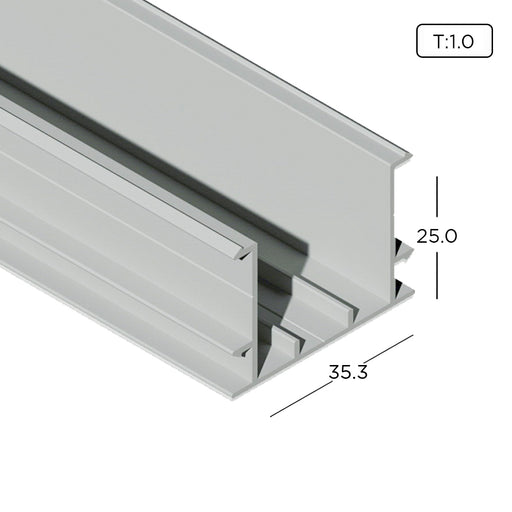 Aluminium Extrusion Air-Con Grill Profile Thickness 1.00mm AG1006 ALUCLASS - ALUCLASS MY