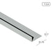 0.5" x 1.25" Aluminium Extrusion Unequal Angle Profile Thickness 0.80mm AN0410 ALUCLASS - ALUCLASS MY