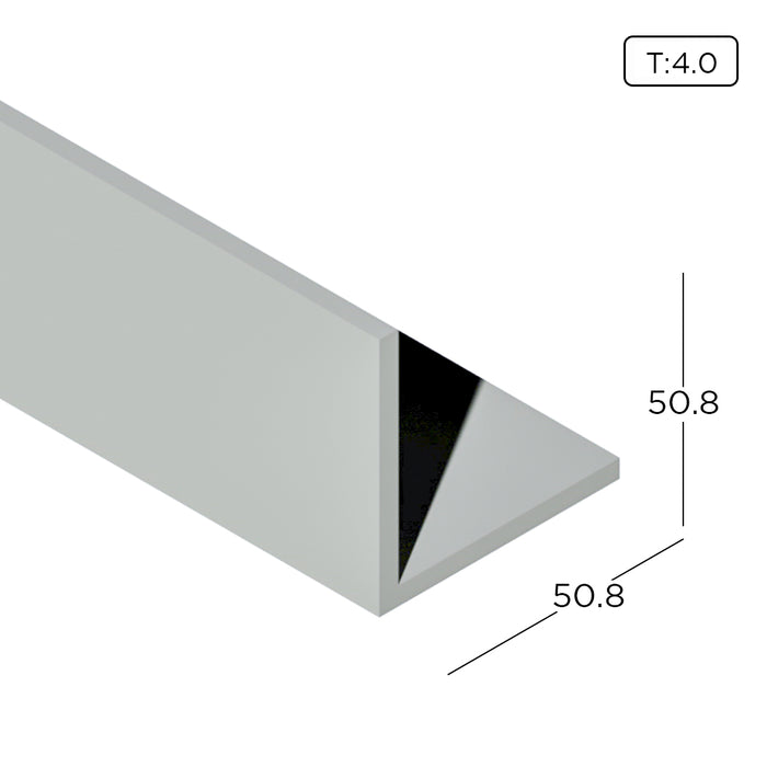 2" x 2" Aluminium 4.00mm Equal Angle AN1616-3 Aluminium Extrusion Profiles ALUCLASS - ALUCLASS MY