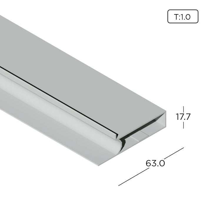 Aluminium Extrusion Kitchen Cabinet & Wardrobe Profile Thickness 1.00mm CA2013 ALUCLASS - ALUCLASS MY