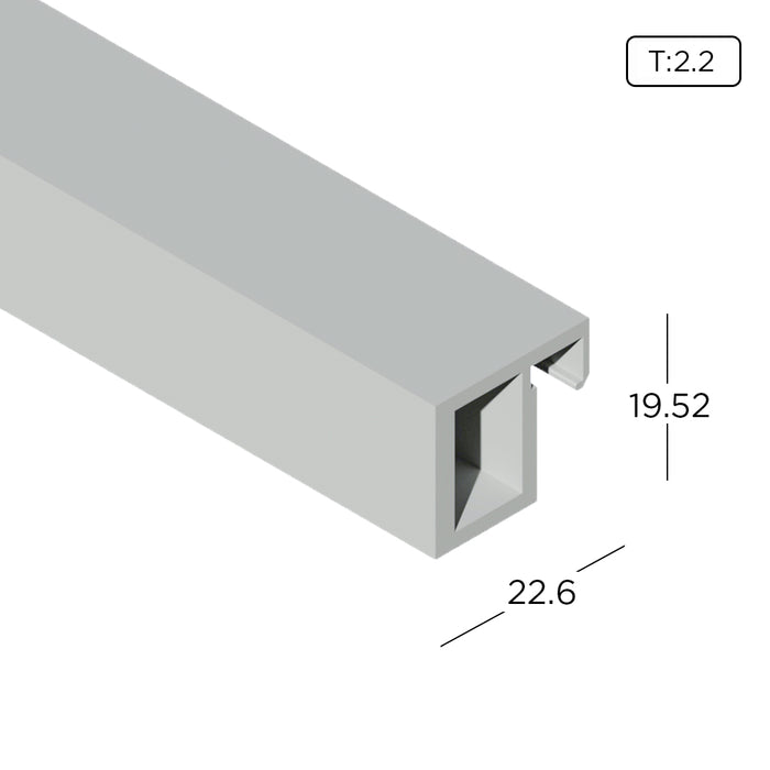 Aluminium Extrusion Kitchen Cabinet & Wardrobe Profile Thickness 2.20mm CA2018 ALUCLASS - ALUCLASS MY