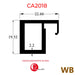Aluminium Extrusion Kitchen Cabinet & Wardrobe Profile Thickness 2.20mm CA2018 ALUCLASS - ALUCLASS MY
