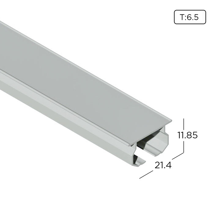 Aluminium Extrusion Curtain Rail Profile Thickness 0.65mm CR1199 ALUCLASS - ALUCLASS MY