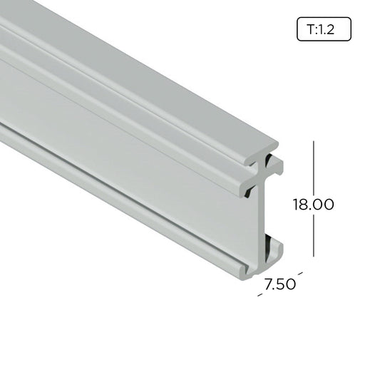Aluminium Extrusion Curtain Rail Profile Thickness 1.20mm CR2005 ALUCLASS - ALUCLASS MY