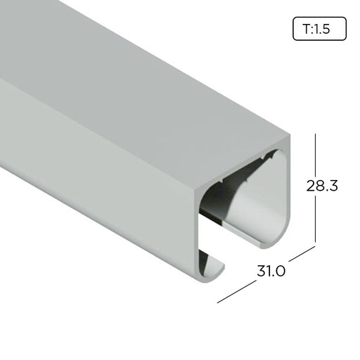 Aluminium Extrusion Hanging Rail Profile Thickness 1.50mm CR4900 ALUCLASS - ALUCLASS MY