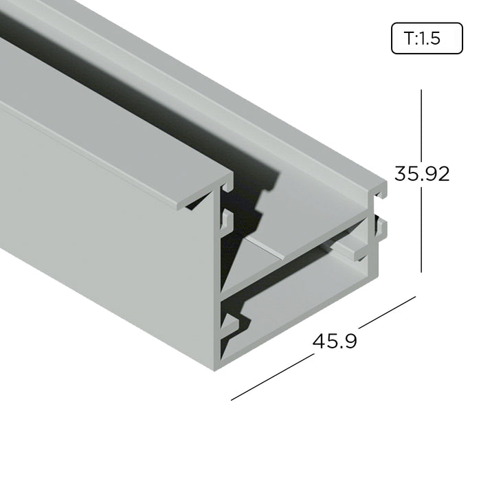 Aluminium Extrusion Curtain Wall Profile Without Frame Thickness 1.50mm CW708 ALUCLASS - ALUCLASS MY