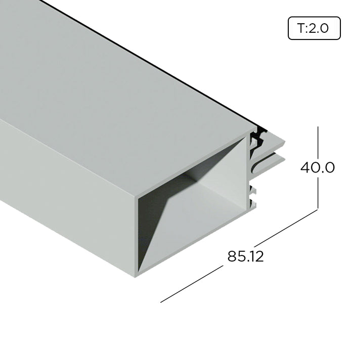 Aluminium Extrusion Curtain Wall Profile With Frame Thickness 2.00mm CW802 ALUCLASS - ALUCLASS MY