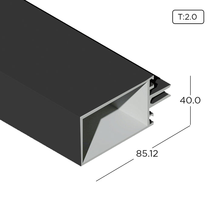 Aluminium Extrusion Curtain Wall Profile With Frame Thickness 2.00mm CW802 ALUCLASS - ALUCLASS MY