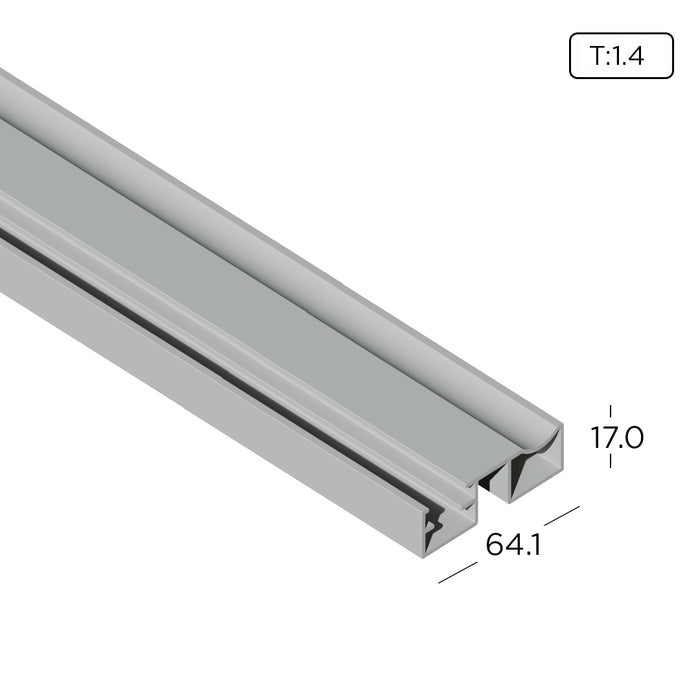 Aluminium Extrusion Folding Door Profile Thickness 1.40mm FD1002-A ALUCLASS - ALUCLASS MY