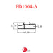 Aluminium Extrusion Folding Door Profile Thickness 1.40mm FD1004-A ALUCLASS - ALUCLASS MY