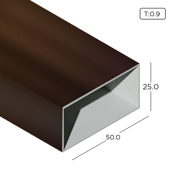 1" x 2" Aluminium Extrusion Rectangular Hollow Profile Thickness 0.90mm HB0816-1 ALUCLASS - ALUCLASS MY