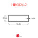 1" x 3" Aluminium Extrusion Rectangular Hollow Profile Thickness 0.95mm HB0824-2 ALUCLASS - ALUCLASS MY