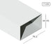 1¾" x 3" Aluminium Extrusion Rectangular Hollow Profile Thickness 1.05mm HB1424-1 ALUCLASS - ALUCLASS MY