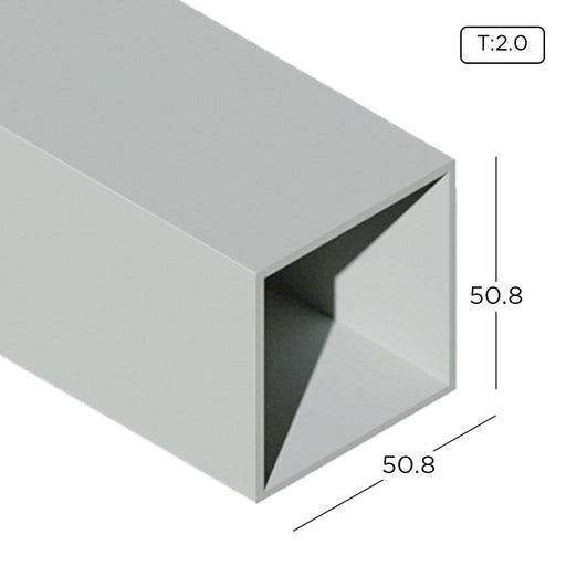 2" x 2" Aluminium Square Hollow Section HB1616-2 Aluminium Extrusion Profiles ALUCLASS - ALUCLASS MY
