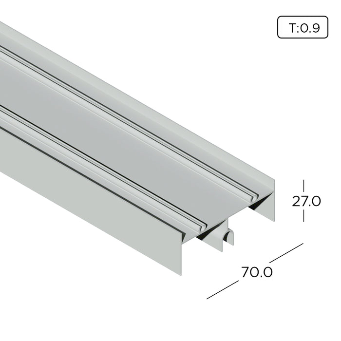 Aluminum Extrusion Economy Sliding Door Profile Thickness 0.90mm KD3131-2 ALUCLASS - ALUCLASS MY