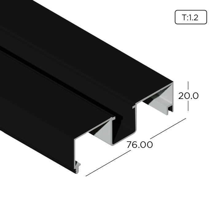 Aluminium Extrusion Shopfront Profile Thickness 1.20mm KS5004 ALUCLASS - ALUCLASS MY