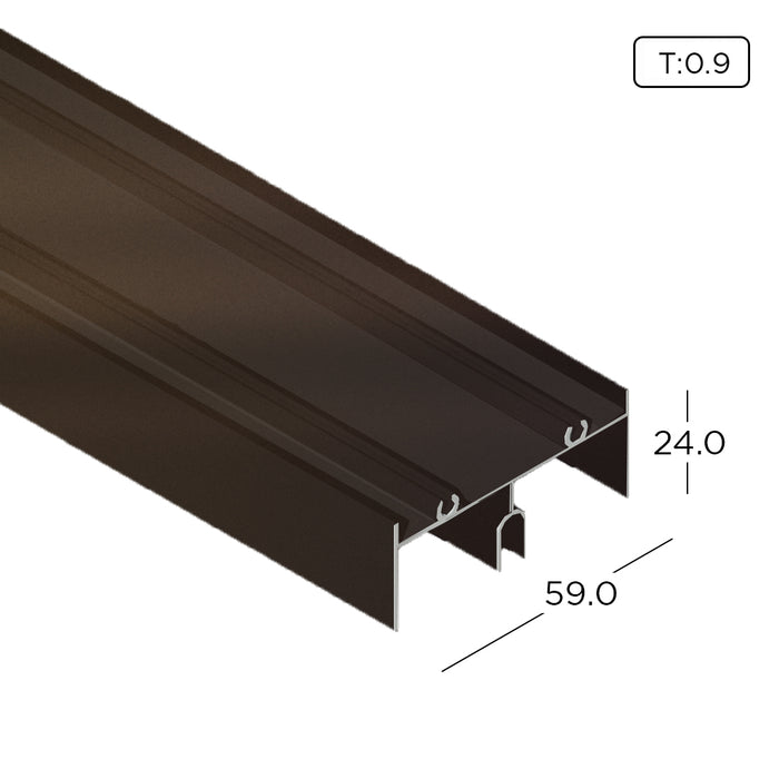 Aluminium Extrusion Outer Top (Sliding Window Economy) Profile Thickness 0.90mm KW1501-4 ALUCLASS - ALUCLASS MY