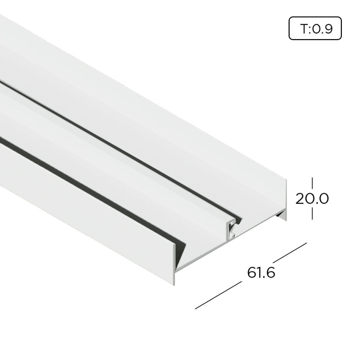 Aluminium Extrusion Outer Jamb (Sliding Window Economy) Profile Thickness 0.90mm KW1503-4 ALUCLASS - ALUCLASS MY