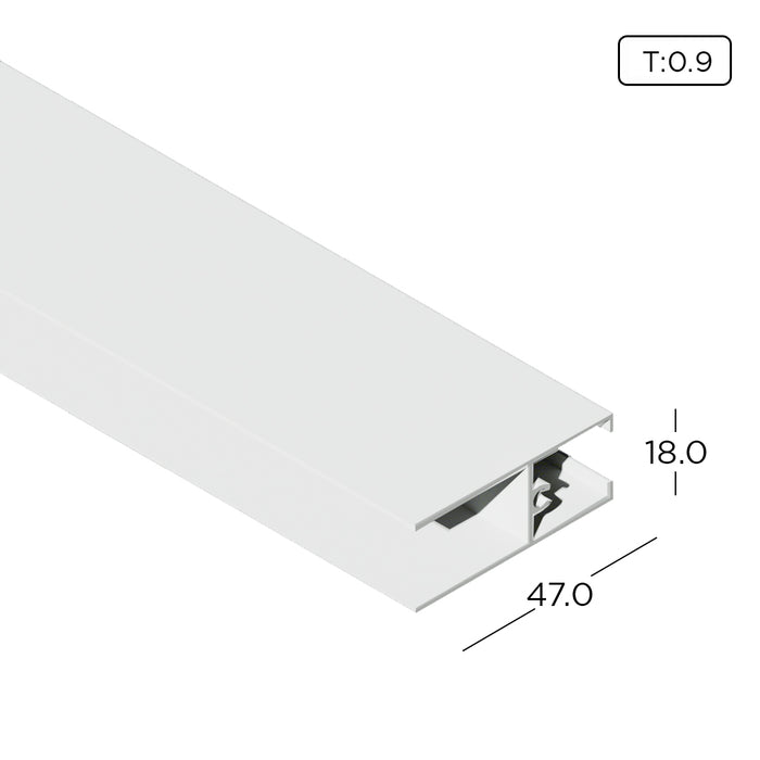 Aluminium Extrusion Inner Bottom (Sliding Window Economy) Profile Thickness 0.90mm KW1507-4 ALUCLASS - ALUCLASS MY