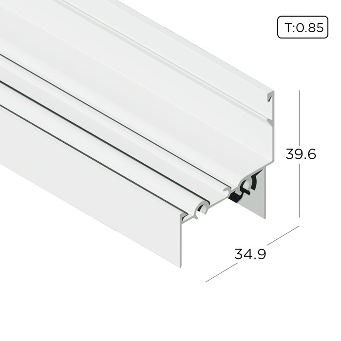 Aluminium Extrusion Outer Frame (Economy Casement Window) Profile Thickness 0.85mm KW4101 ALUCLASS - ALUCLASS MY