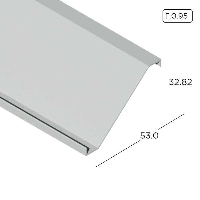 Aluminium Extrusion Z-Blade Louvre Profile (Small) Thickness 0.95mm LV100-B ALUCLASS - ALUCLASS MY