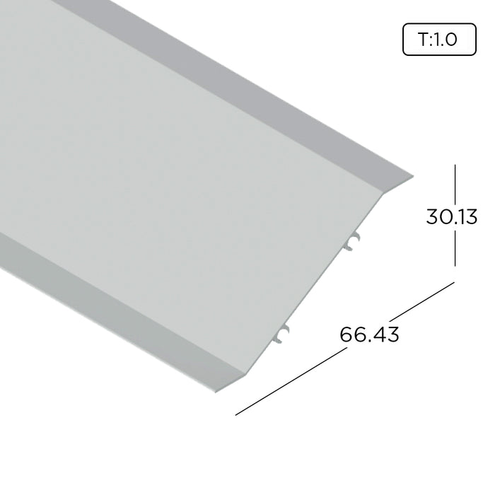 Aluminium Extrusion Z-Blade Louvre Profile (Big) Thickness 1.00mm LV200 ALUCLASS - ALUCLASS MY