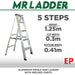 Mr Ladder Home Use Aluminium Single Side Welded Ladder (5 Steps) AL-SWL-5S ALUCLASS - ALUCLASS MY