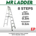 Mr Ladder Home Use Aluminium Single Side Welded Ladder (8 Steps) AL-SWL-8S ALUCLASS - ALUCLASS MY