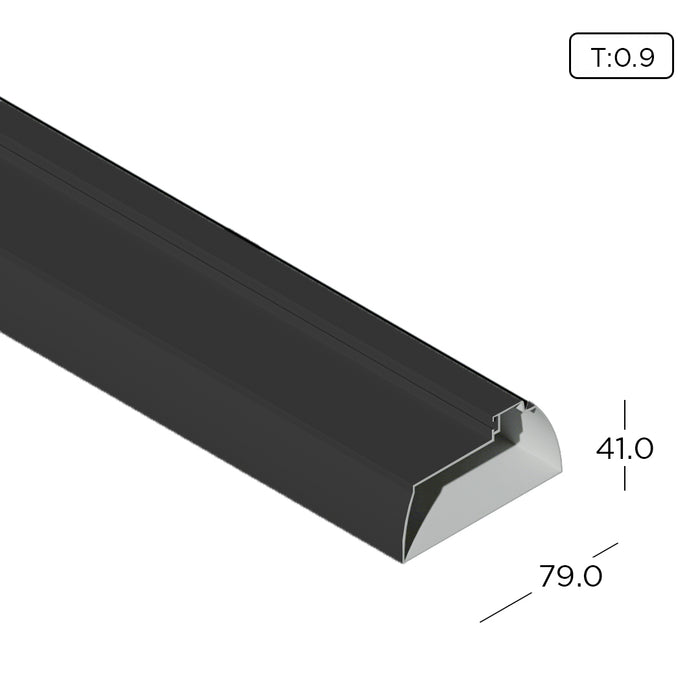 Aluminum Extrusion Shower Door Profile Thickness 0.90mm MY1380-C ALUCLASS - ALUCLASS MY