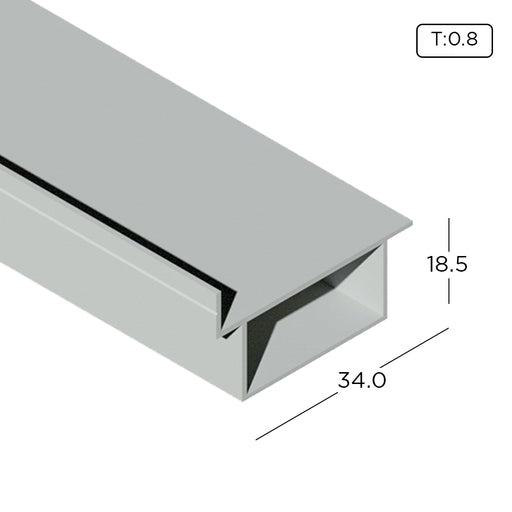 Aluminium Extrusion Sub-Frame Profile Thickness 0.80mm MY1384 ALUCLASS - ALUCLASS MY