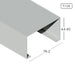 1¾" x 3" Aluminium Extrusion Open Back Profile Thickness 1.05mm OB1424-1 ALUCLASS - ALUCLASS MY