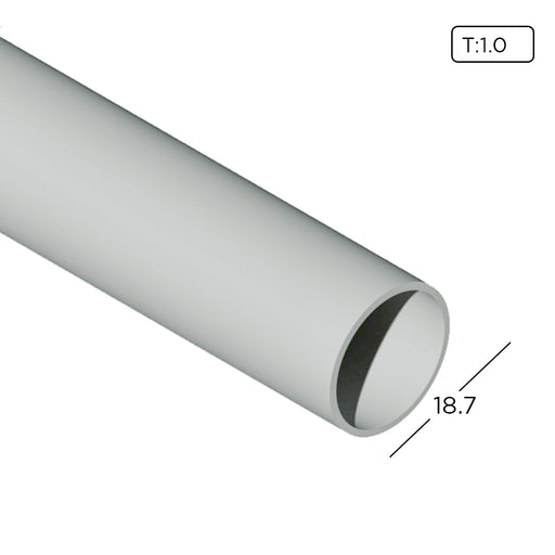 Aluminium Extrusion Round Tube Profile Diameter 18.7mm Thickness 1.00mm RO06-3 ALUCLASS - ALUCLASS MY