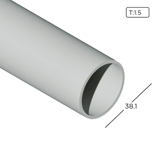 Aluminium Extrusion Round Tube Profile Diameter 38.10mm Thickness 1.50mm RO12 ALUCLASS - ALUCLASS MY