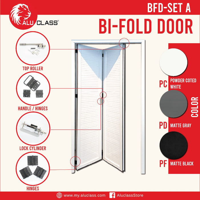 Aluminium Extrusion Bi-Fold Door Profile Thickness 1.10mm FD2005 ALUCLASS - ALUCLASS MY