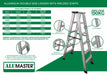✨PM TO ORDER✨ ALUCLASS GENUINE - Heavy Duty Aluminium Welded Ladder (12 Steps Double Sided) AL-12SDWL - ALUCLASS MY