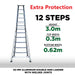 Mr Ladder Home Use Aluminium Double Sided Welded Ladder (12 Steps Double Sided) - ALUCLASS MY